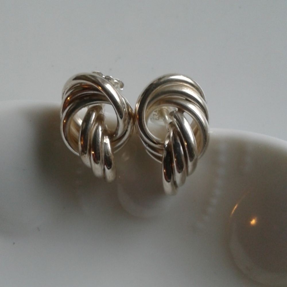Sterling silver  knot earrings